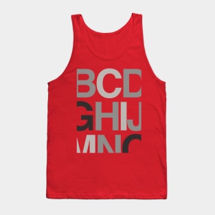 Gray alphabet Tank Top